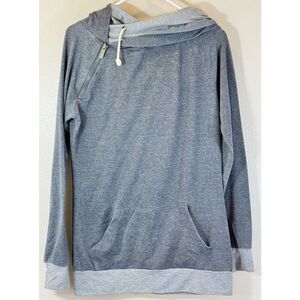 Ampersand Avenue Light Gray Double Hoodie Layered Women's Small